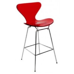 BANQUETA BAR JACOBSEN CROMADA - FIBRA