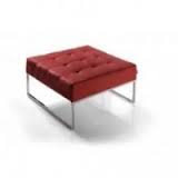 BANCO URANO INOX - 0.60CM - COURO NATURAL