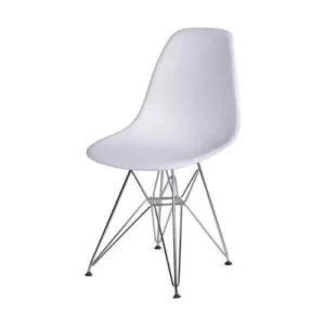 CADEIRA DKR CHARLES EAMES INOX - FIBRA DE VIDRO