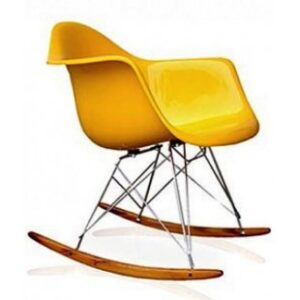 CADEIRA CHARLES EAMES DAR BALANÇO INOX - FIBRA DE VIDRO