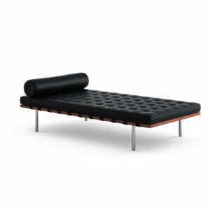 COUCH BARCELONA INOX 1.83 - COURO NATURAL