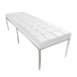 BANCO FK (DUPLO) INOX - COURO ECOLÓGICO