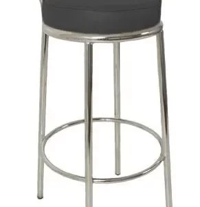 BANQUETA TUBULAR CROMADA - COURO ECOLÓGICO