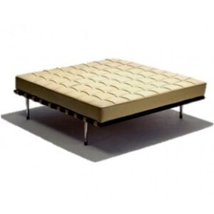 BANCO CAPRI DE 1.30 X1.30 - COURO NATURAL