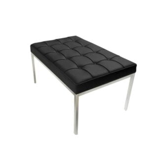 BANCO FK1 INOX 0.91 - COURO NATURAL