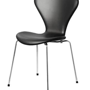 CADEIRA JACOBSEN INOX- REVESTIDA COURO ECOLÓGICO