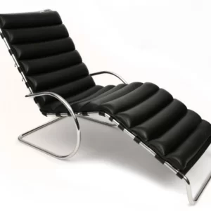 CHAISE LONGUE MR CROMADA - COURO NATURAL