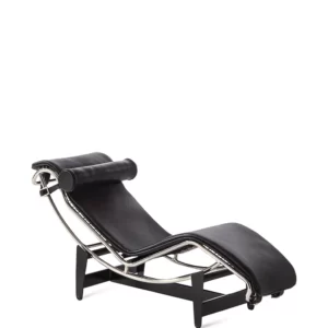 CHAISE LONGUE LC4 CROMADA - COURO NATURAL