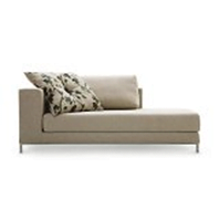 CHAISE RETA - COURO NATURAL