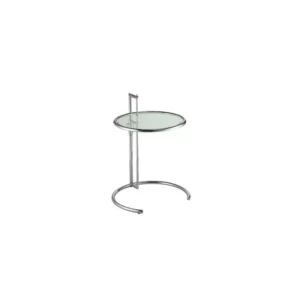MESA EILEEN GRAY LATERAL - CROMADA- CRISTAL