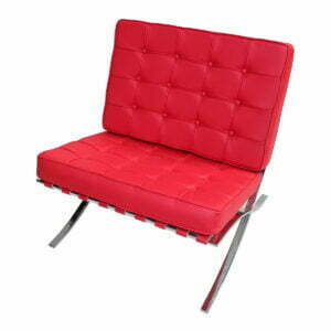 POLTRONA BARCELONA CROMADA - COURO ECOLÓGICO