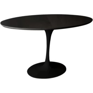MESA LATERAL SAARINEN OVAL 057 - GRANITO PRETO