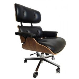 POLTRONA CHARLES EAMES OFFICE - COURO NATURAL