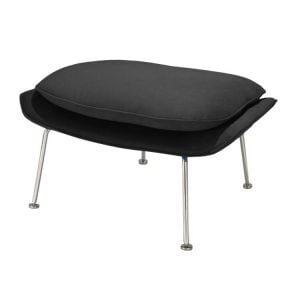 BANQUETA WOMB CHAIR INOX -  COURO ECOLÓGICO