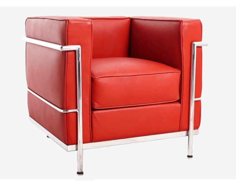 POLTRONA LC2 INOX - COURO ECOLÓGICO