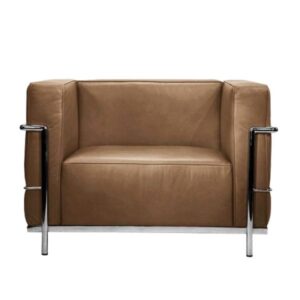 POLTRONA LC3 CROMADA - COURO NATURAL