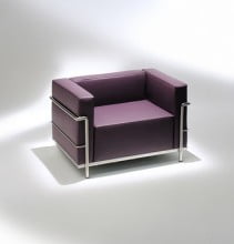 POLTRONA LC3 CROMADA - COURO ECOLÓGICO