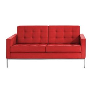 SOFÁ FK INOX DE 2 LUGARES - COURO NATURAL