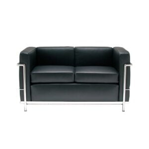 SOFÁ LC2 INOX 2 LUGARES - COURO NATURAL